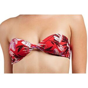 NWT Volcom Standard Sonic Bloom Bandeau Bikini Top Size XL Tropical Floral Beach